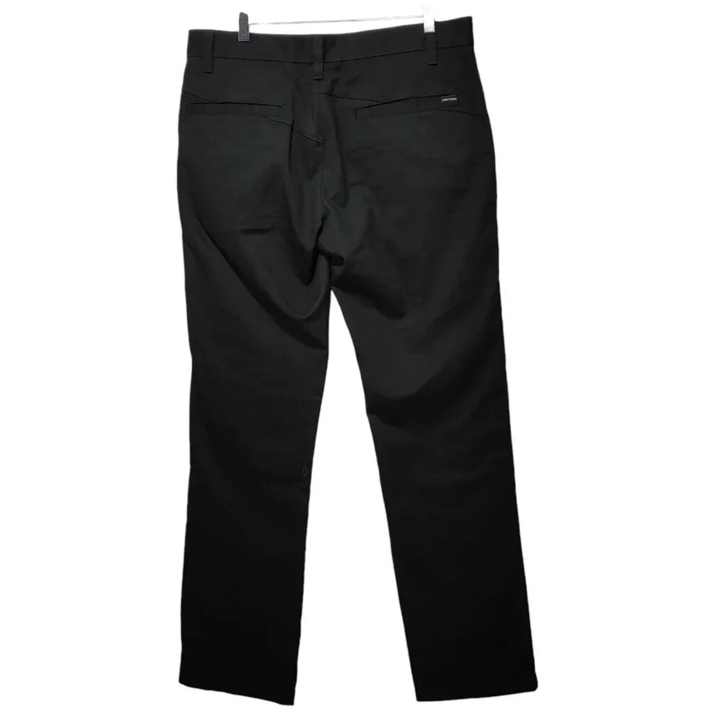 Volcom Chino Pants Slim Fit Black Men's Size 34 Excellent Condition